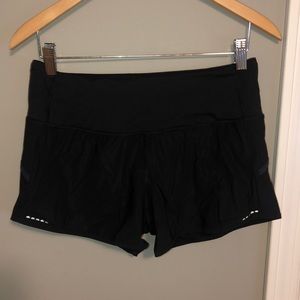 Black lululemon workout shorts
